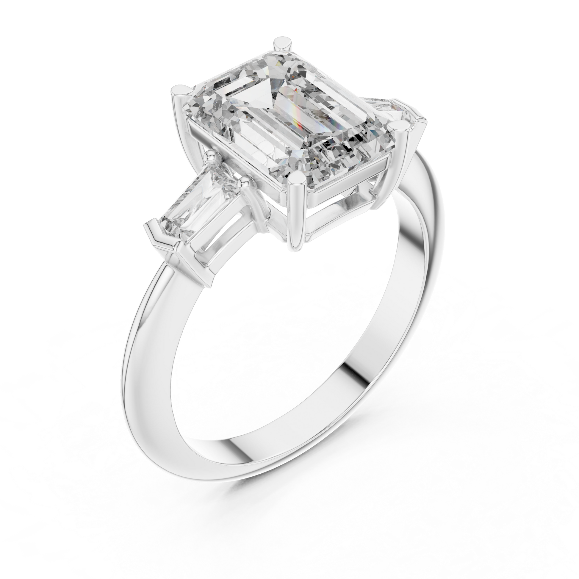 Mixed Shape Lab Grown Diamond Three Stone Ring