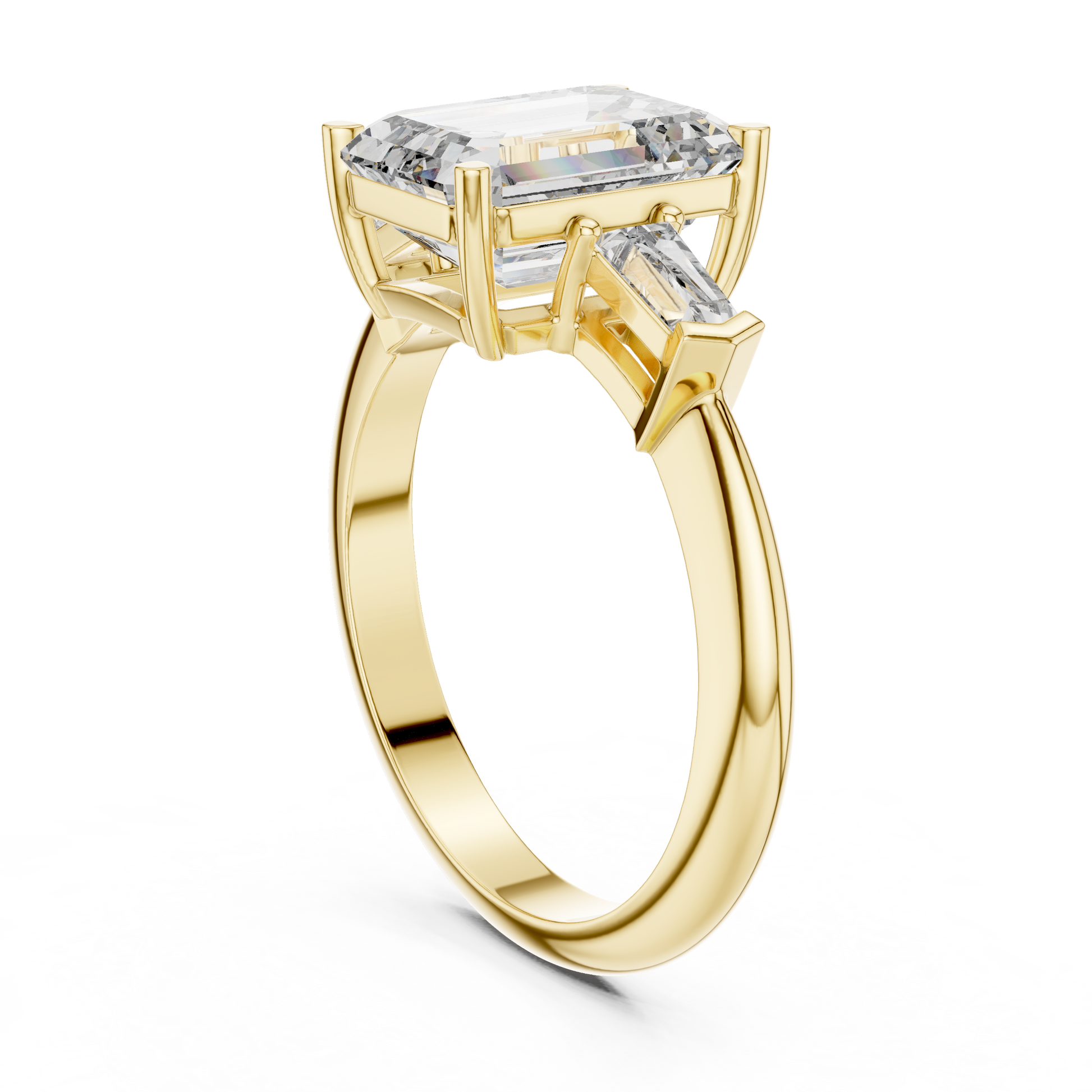 Mixed Shape Lab Grown Diamond Three Stone Ring