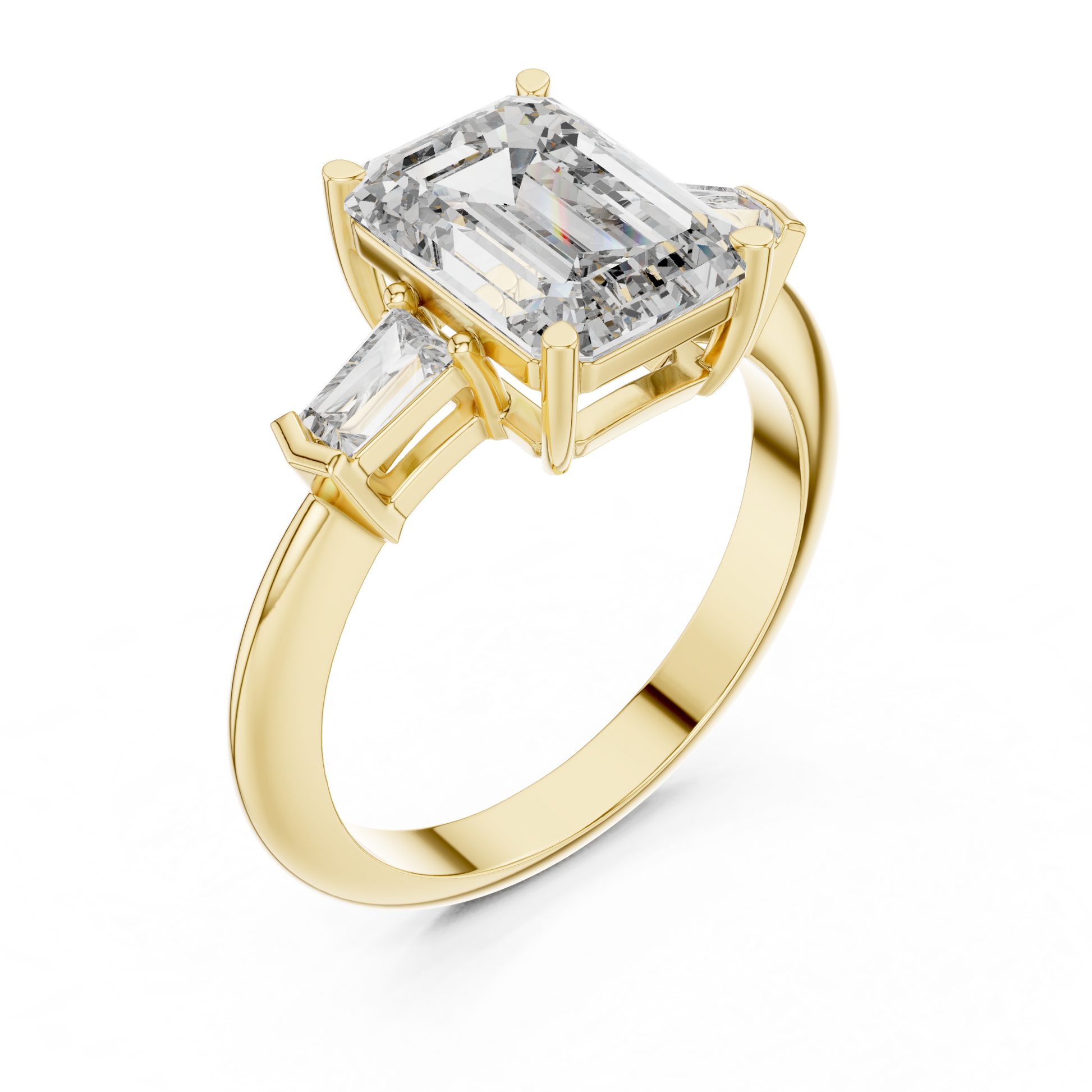 Mixed Shape Lab Grown Diamond Three Stone Ring