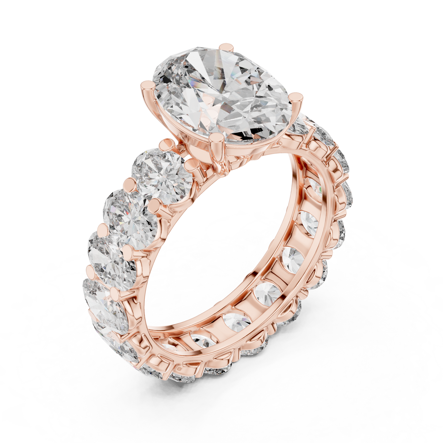 Mixed Shape Lab Grown Diamond Side Stone Ring