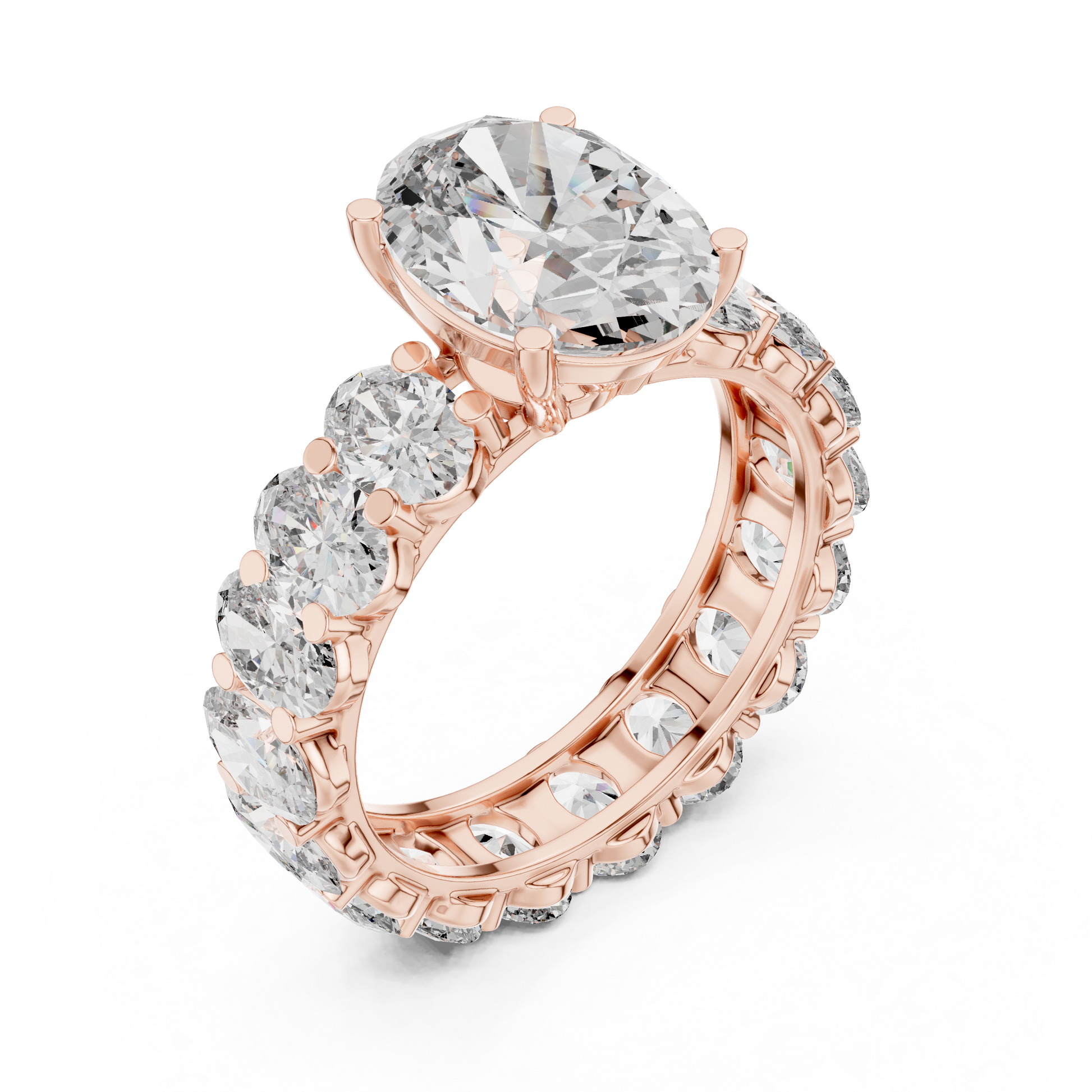 Mixed Shape Lab Grown Diamond Side Stone Ring