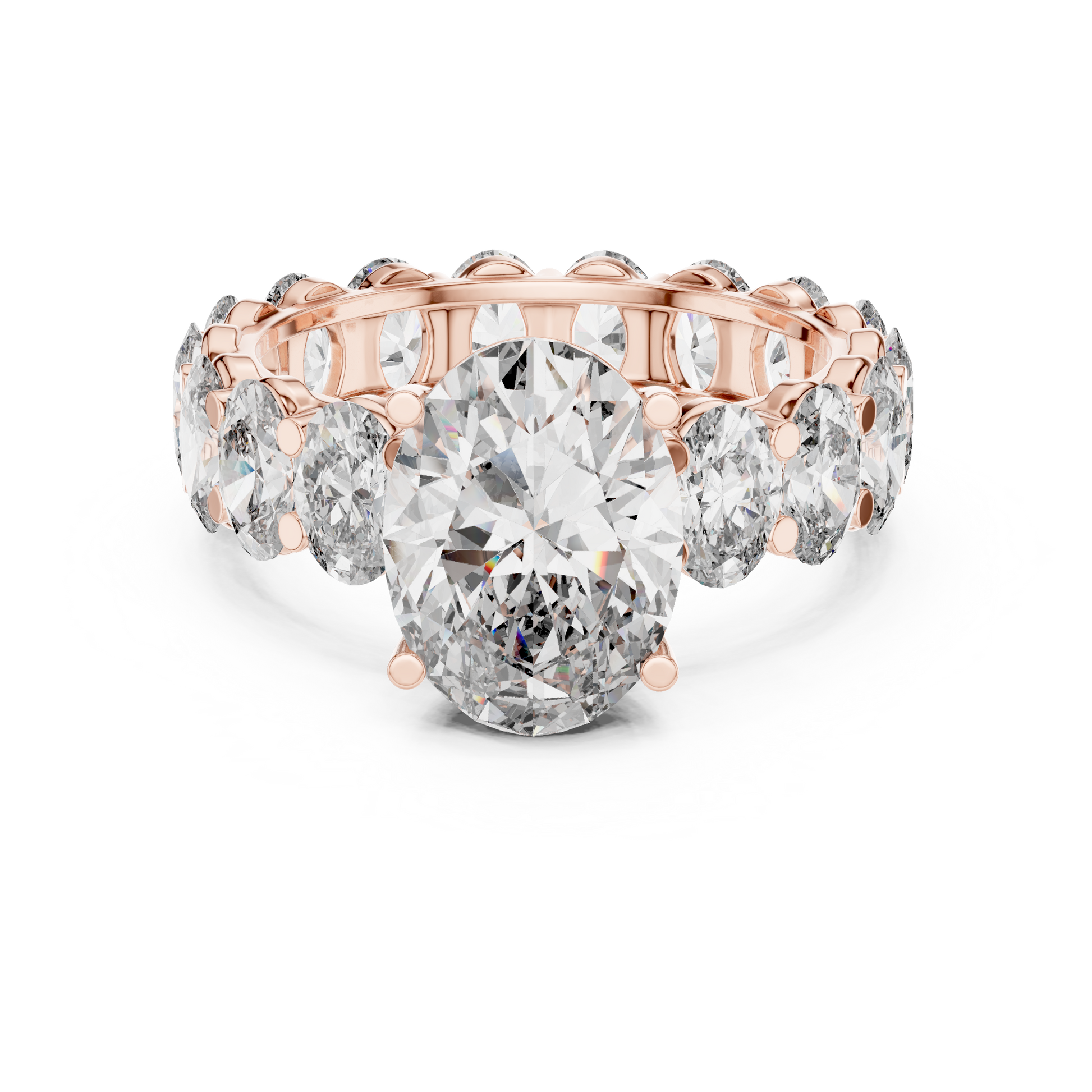 Mixed Shape Lab Grown Diamond Side Stone Ring