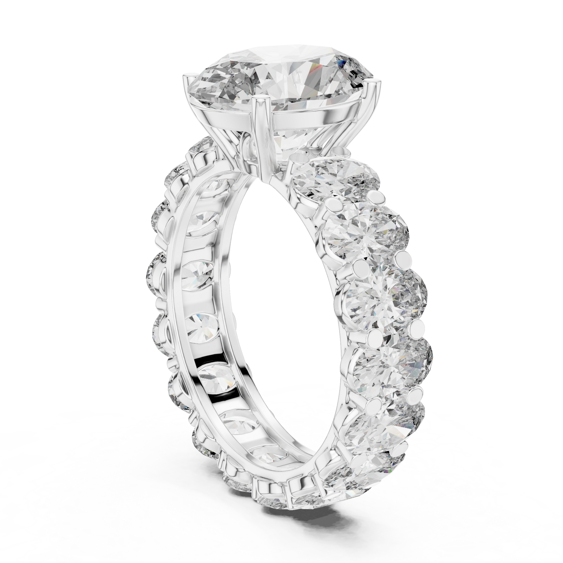Mixed Shape Lab Grown Diamond Side Stone Ring