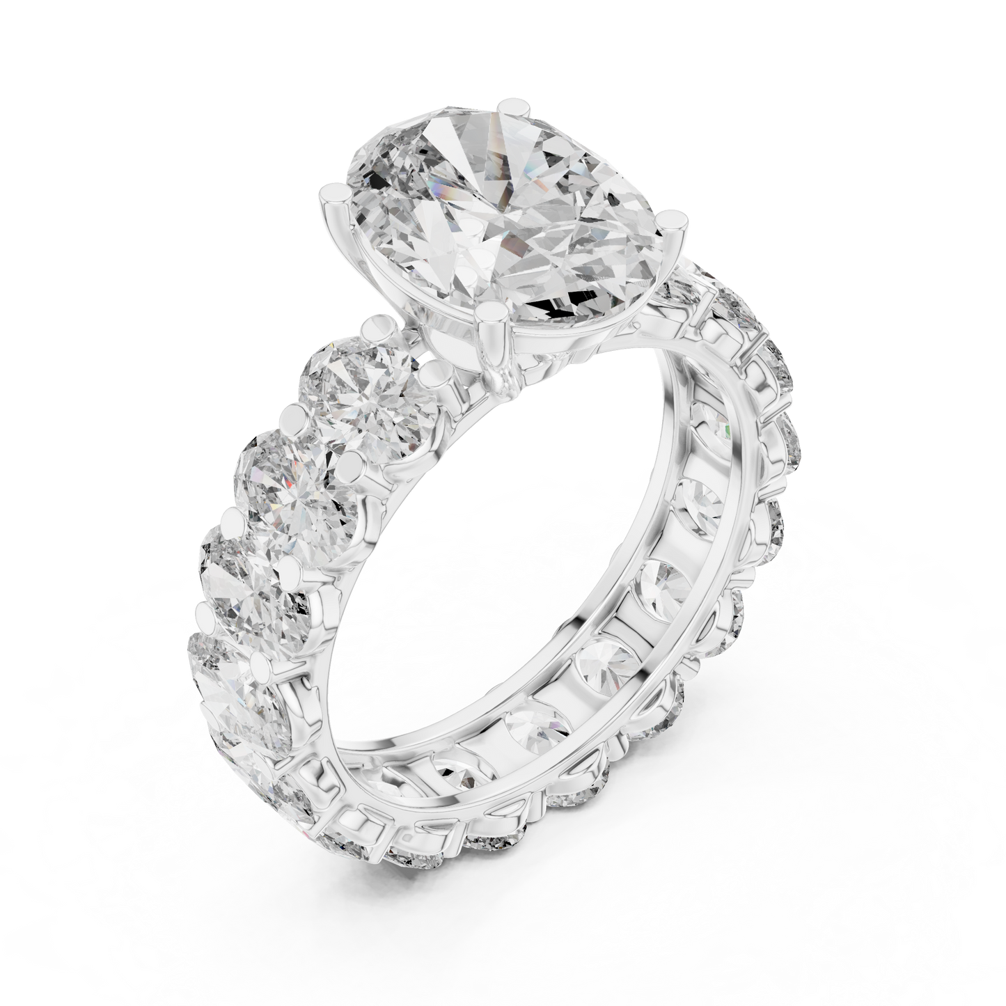 Mixed Shape Lab Grown Diamond Side Stone Ring