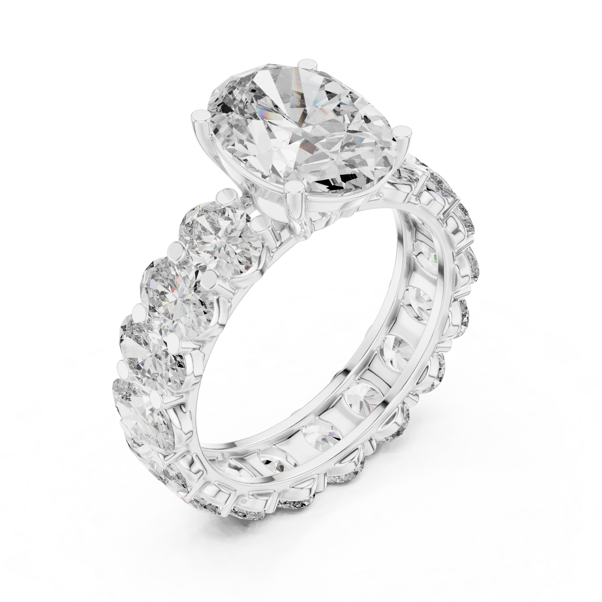 Mixed Shape Lab Grown Diamond Side Stone Ring