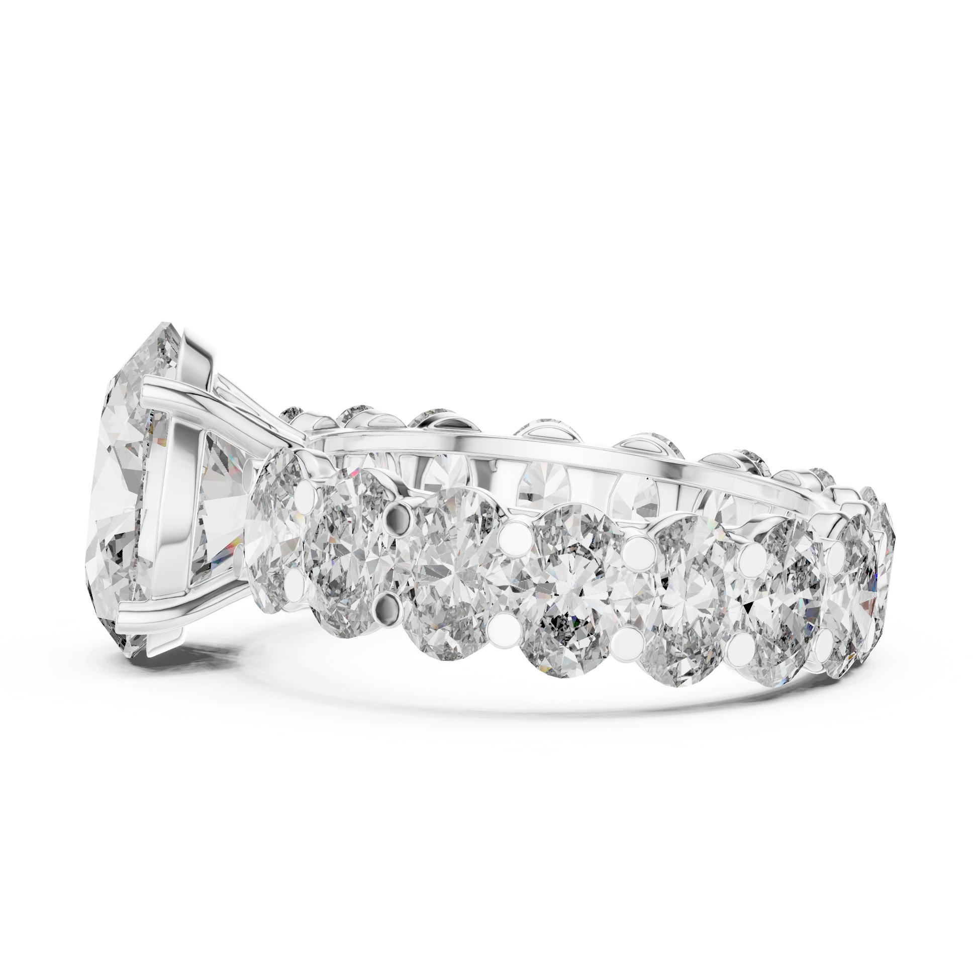 Mixed Shape Lab Grown Diamond Side Stone Ring