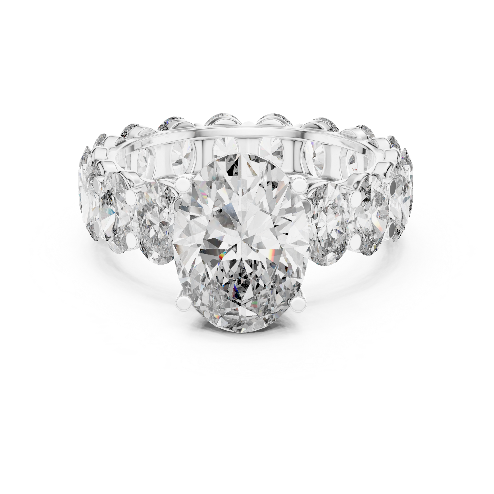 Mixed Shape Lab Grown Diamond Side Stone Ring