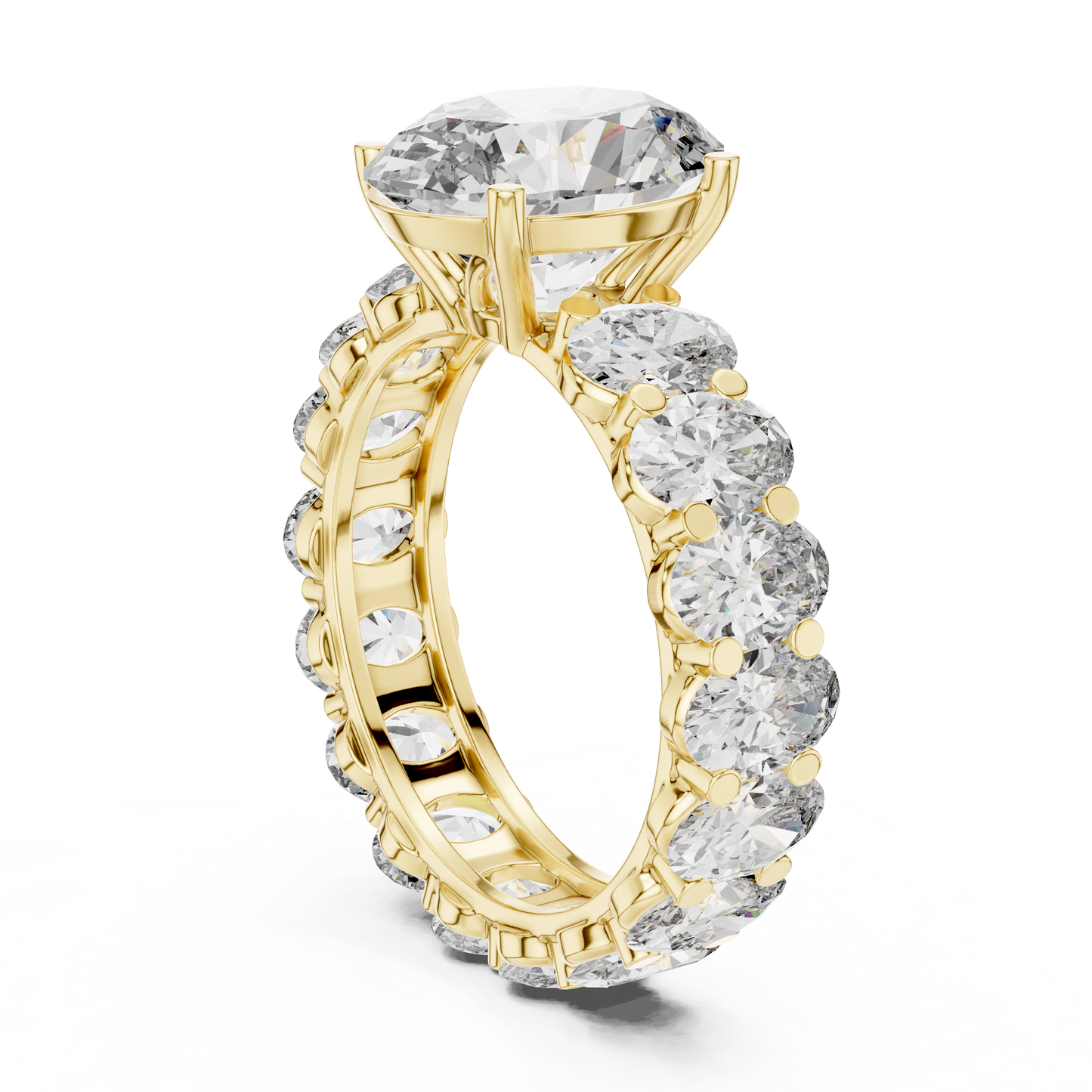 Mixed Shape Lab Grown Diamond Side Stone Ring