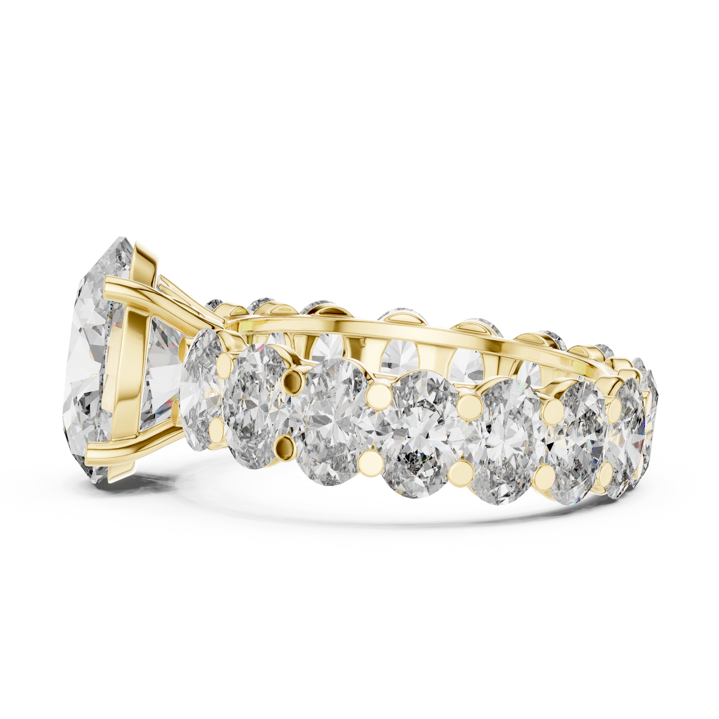 Mixed Shape Lab Grown Diamond Side Stone Ring