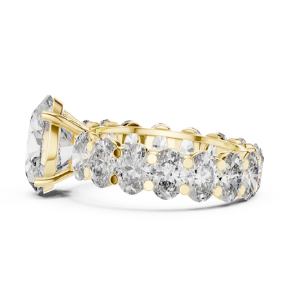 Mixed Shape Lab Grown Diamond Side Stone Ring