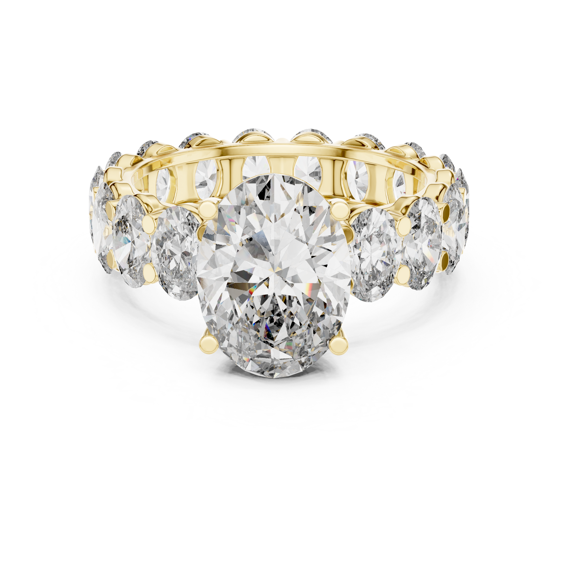 Mixed Shape Lab Grown Diamond Side Stone Ring