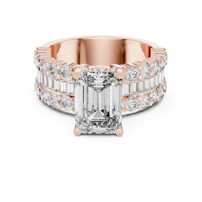 Mixed Shape Lab Grown Diamond Halo Ring