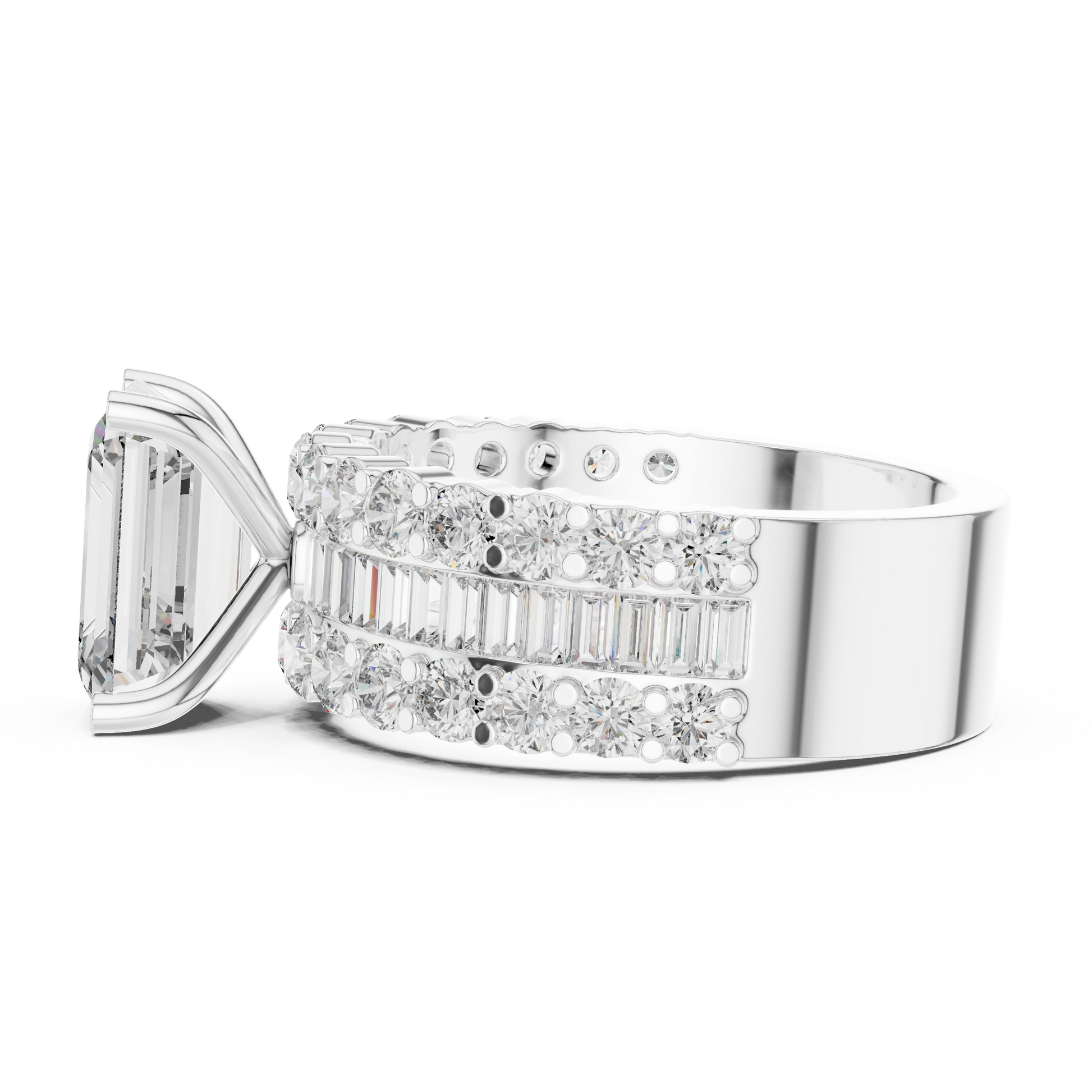Mixed Shape Lab Grown Diamond Halo Ring