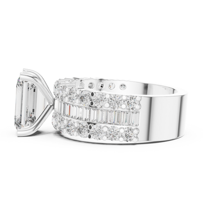 Mixed Shape Lab Grown Diamond Halo Ring