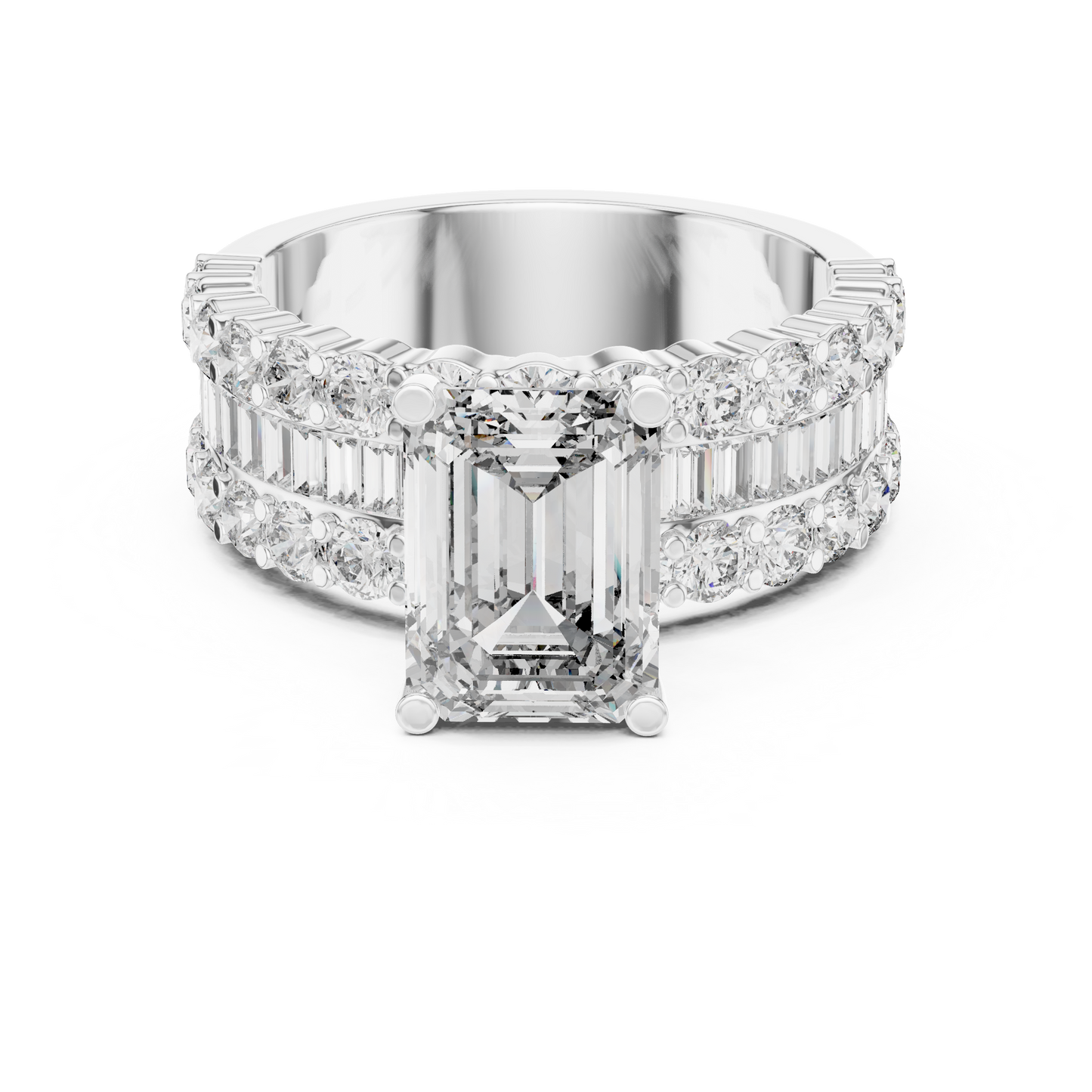 Mixed Shape Lab Grown Diamond Halo Ring