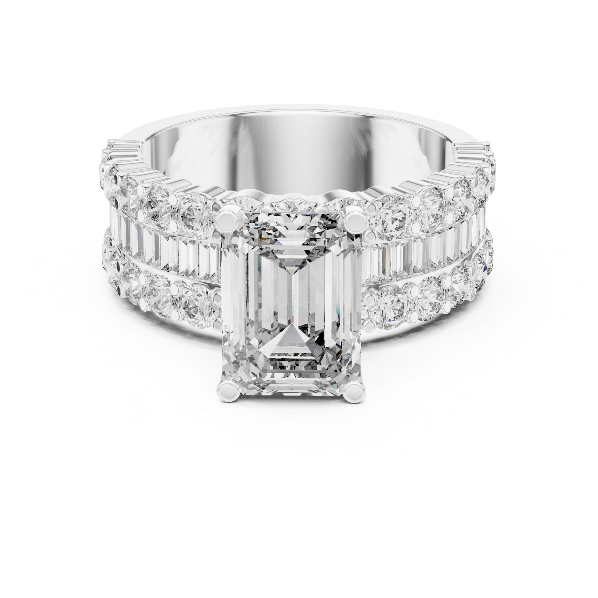 Mixed Shape Lab Grown Diamond Halo Ring