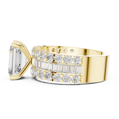 Mixed Shape Lab Grown Diamond Halo Ring