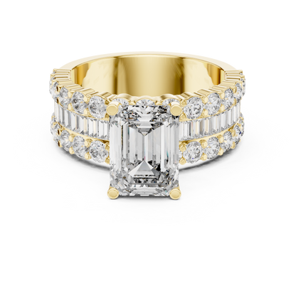 Mixed Shape Lab Grown Diamond Halo Ring