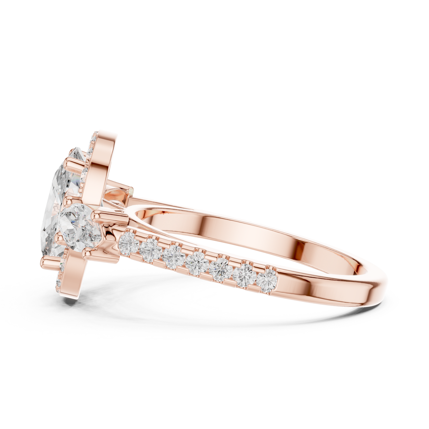 Mixed Shape Lab Grown Diamond Halo Ring