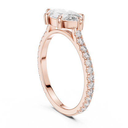 Mixed Shape Lab Grown Diamond Side Stone Ring