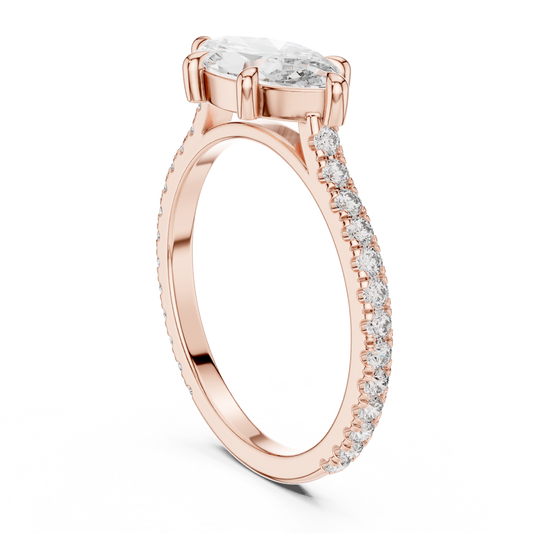 Mixed Shape Lab Grown Diamond Side Stone Ring