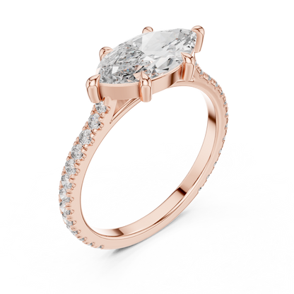 Mixed Shape Lab Grown Diamond Side Stone Ring