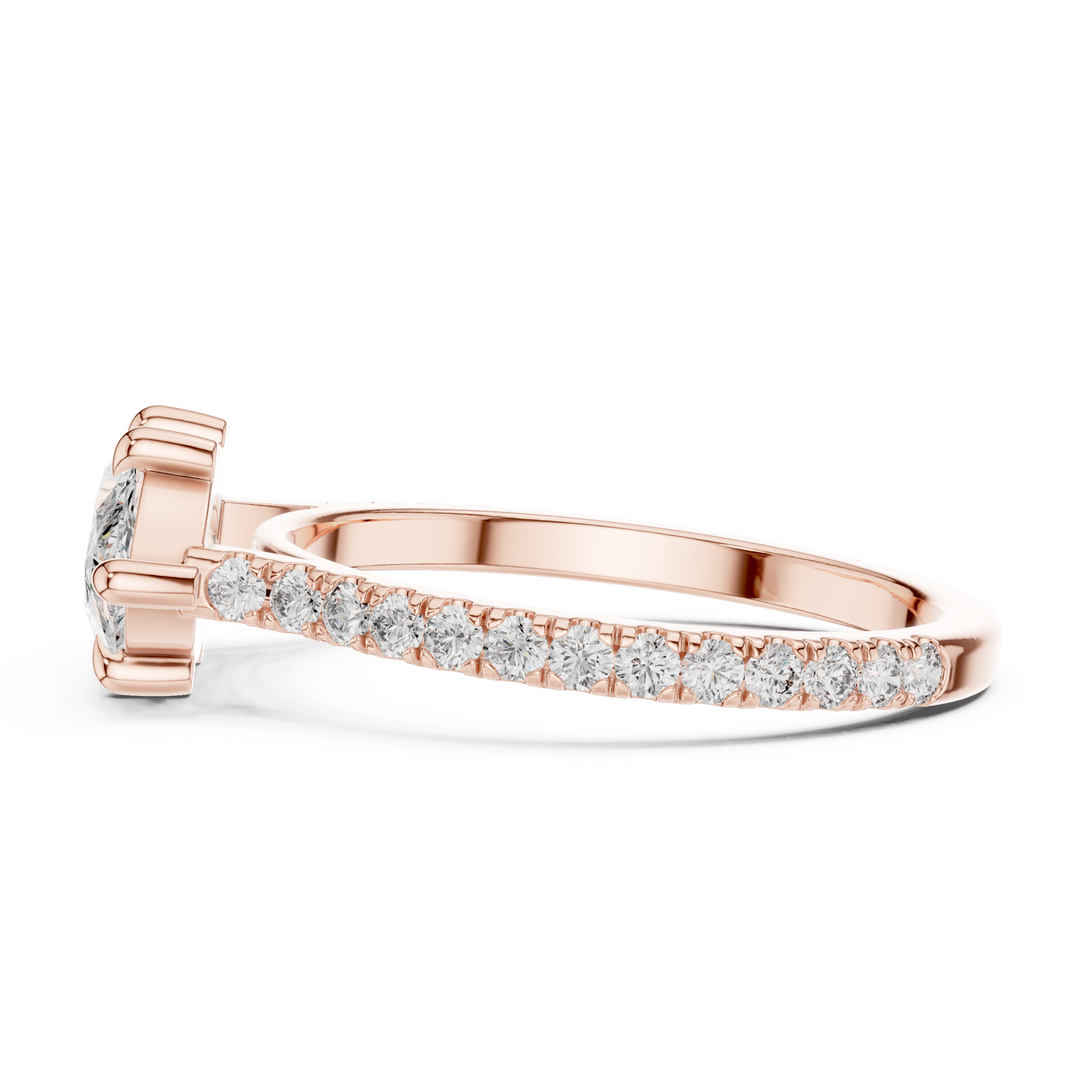 Mixed Shape Lab Grown Diamond Side Stone Ring