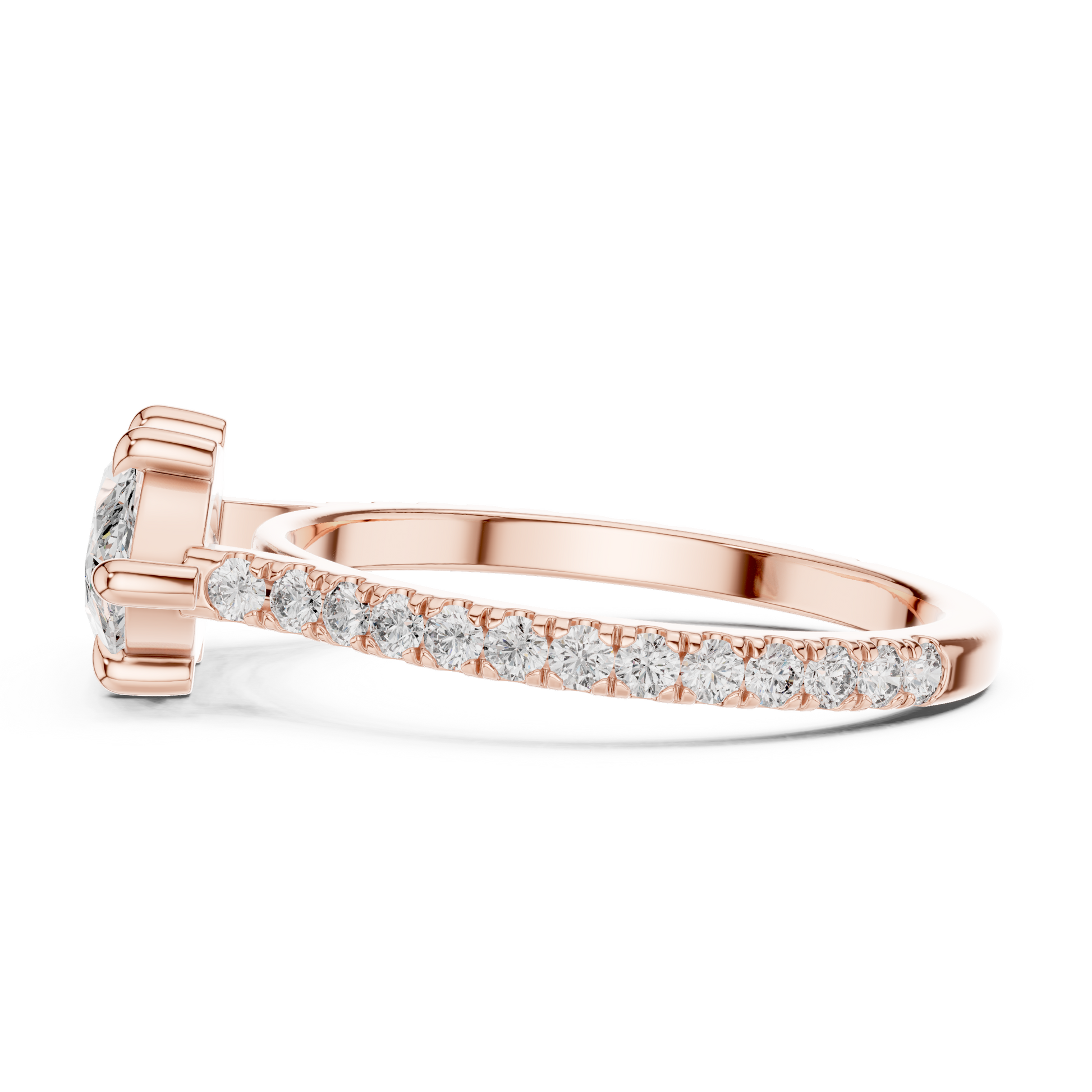 Mixed Shape Lab Grown Diamond Side Stone Ring