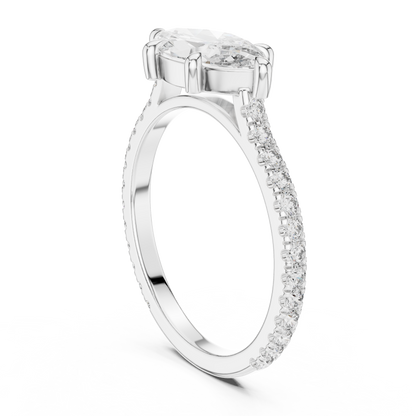 Mixed Shape Lab Grown Diamond Side Stone Ring