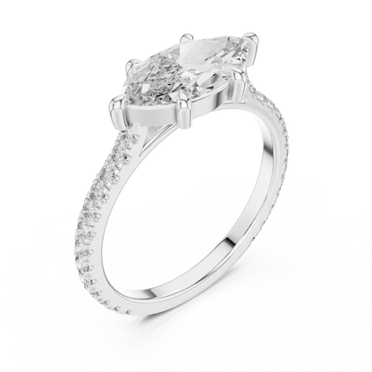 Mixed Shape Lab Grown Diamond Side Stone Ring