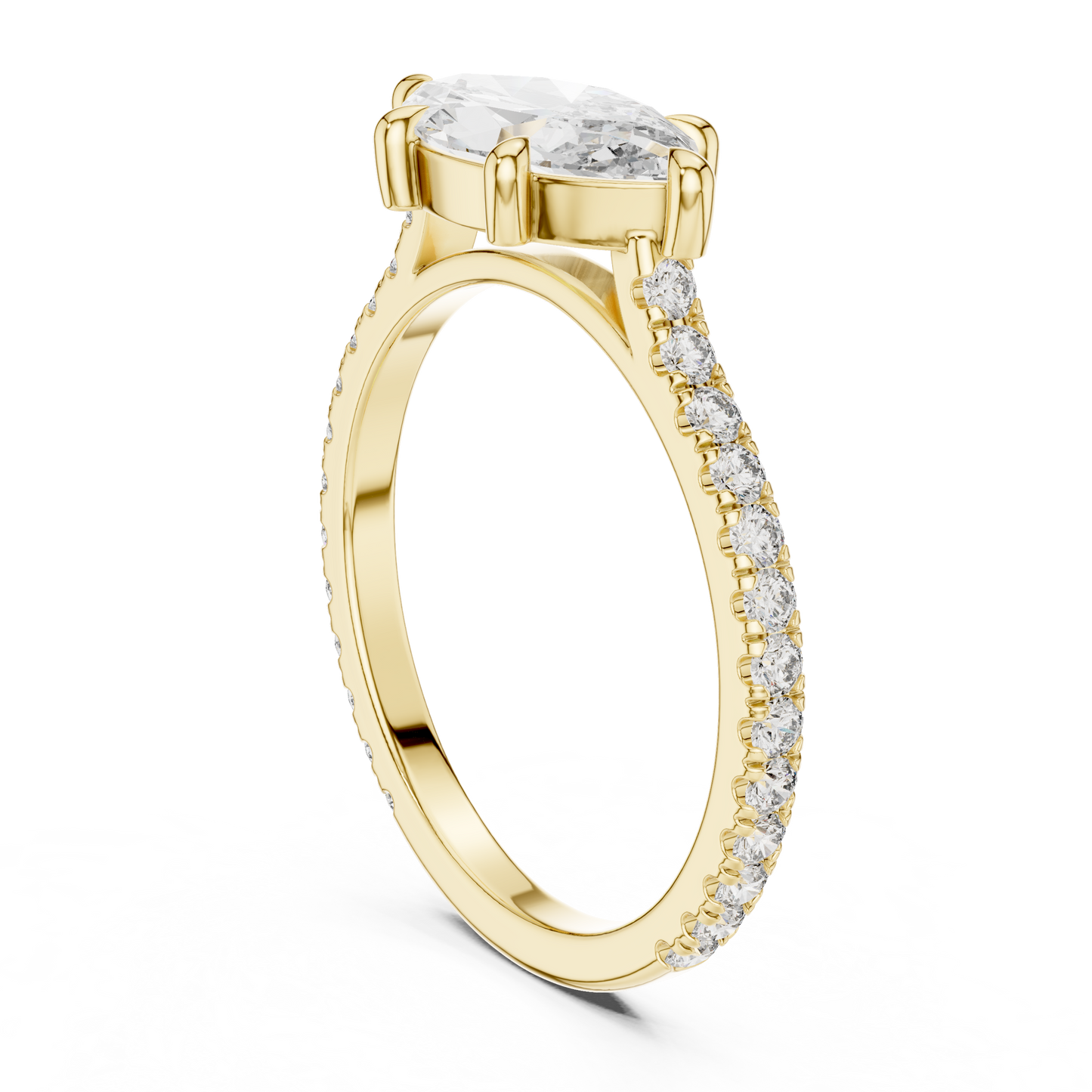 Mixed Shape Lab Grown Diamond Side Stone Ring