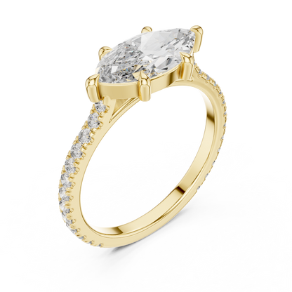 Mixed Shape Lab Grown Diamond Side Stone Ring