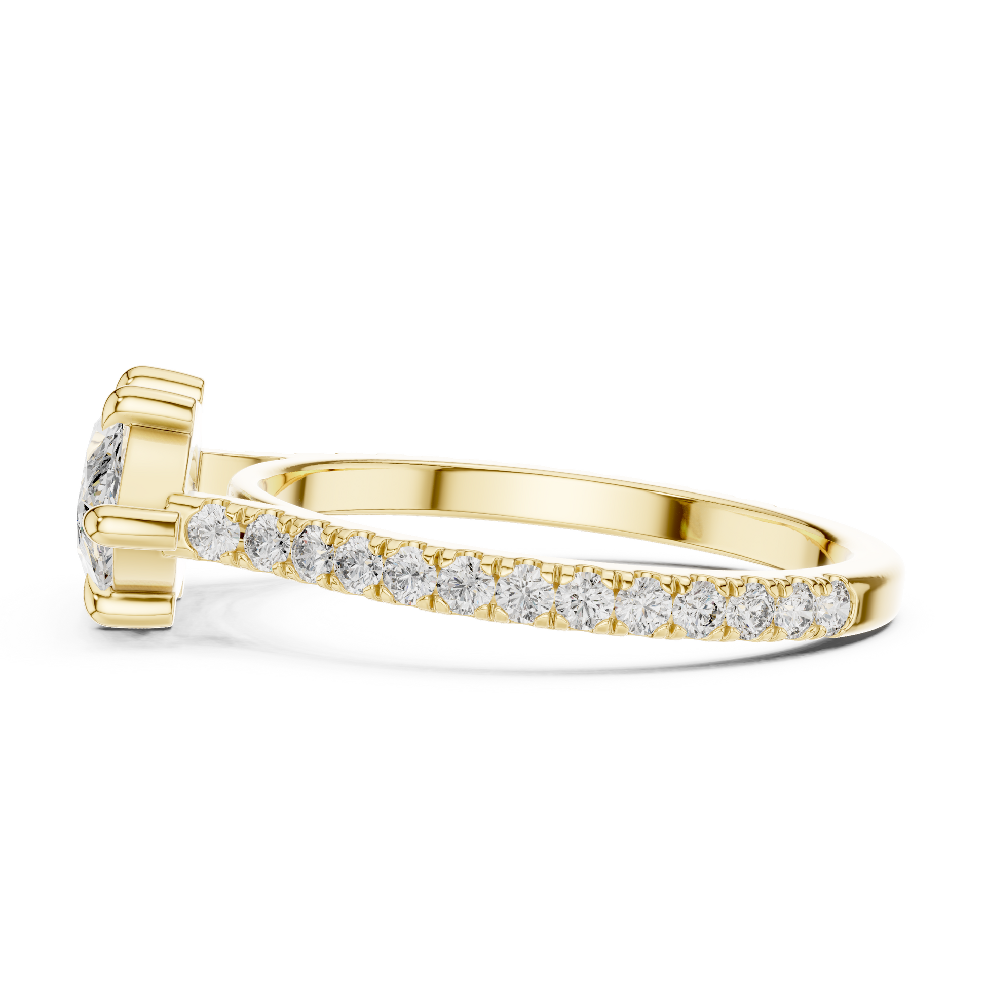 Mixed Shape Lab Grown Diamond Side Stone Ring