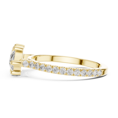 Mixed Shape Lab Grown Diamond Side Stone Ring