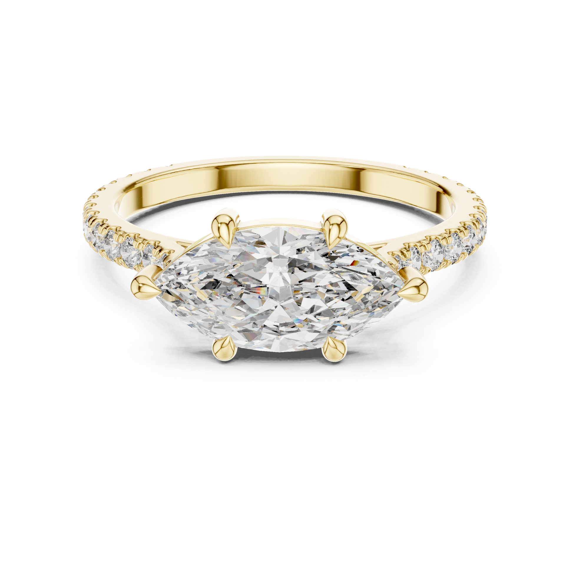 Mixed Shape Lab Grown Diamond Side Stone Ring