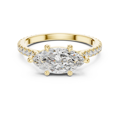 Mixed Shape Lab Grown Diamond Side Stone Ring