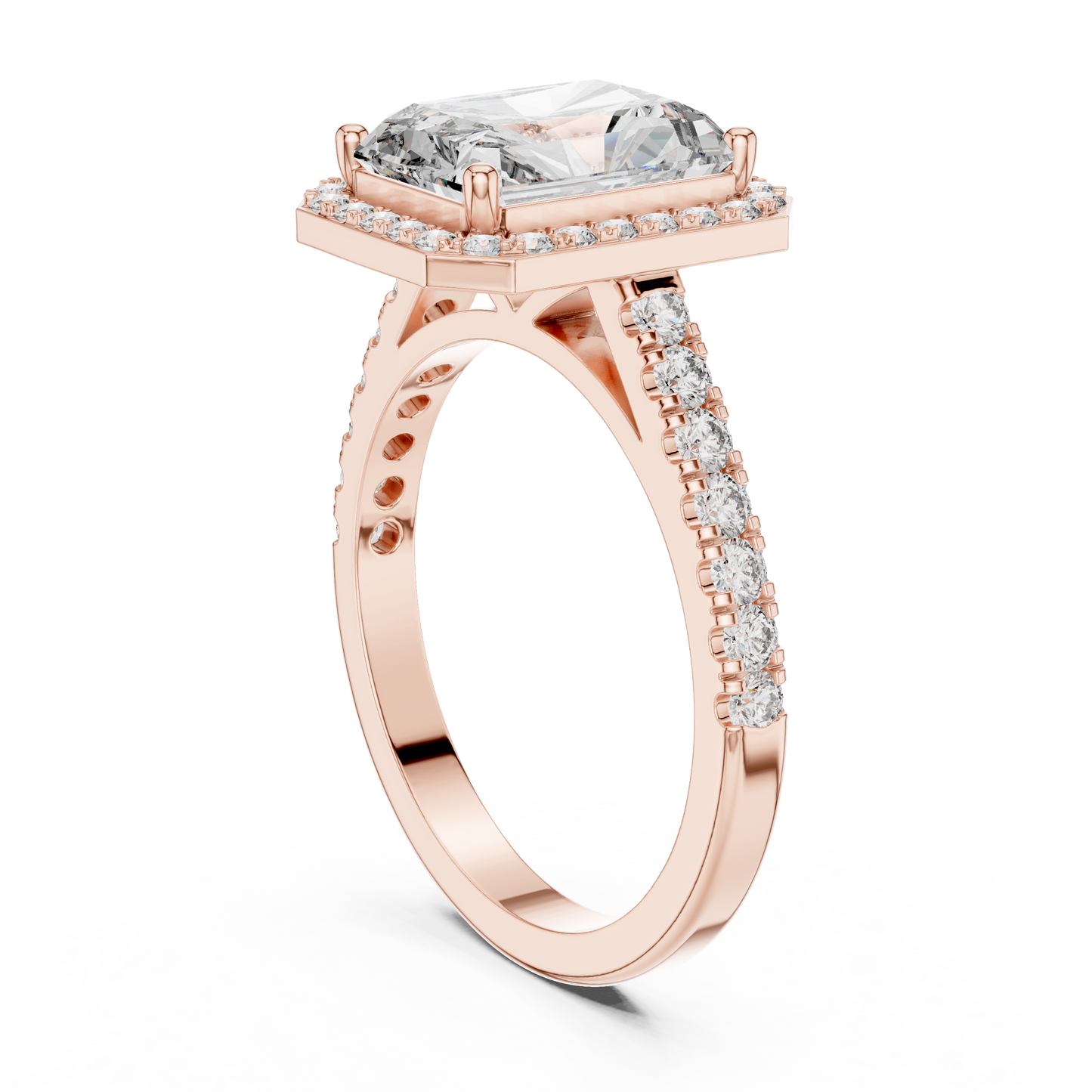 Mixed Shape Lab Grown Diamond Halo Ring