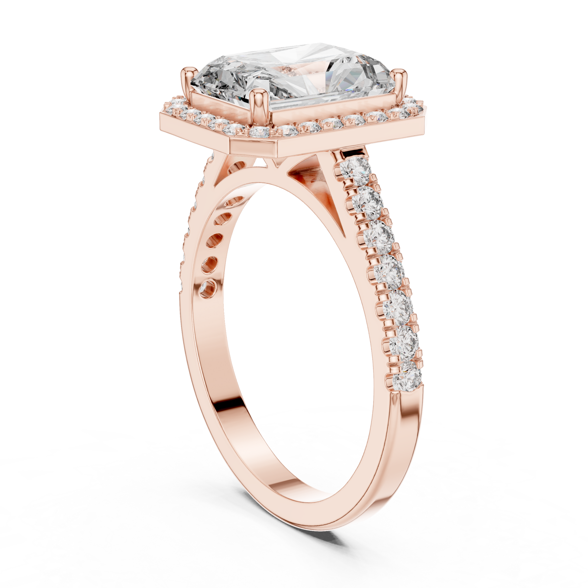 Mixed Shape Lab Grown Diamond Halo Ring