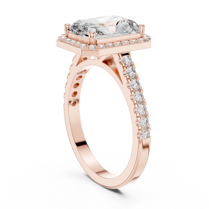 Mixed Shape Lab Grown Diamond Halo Ring