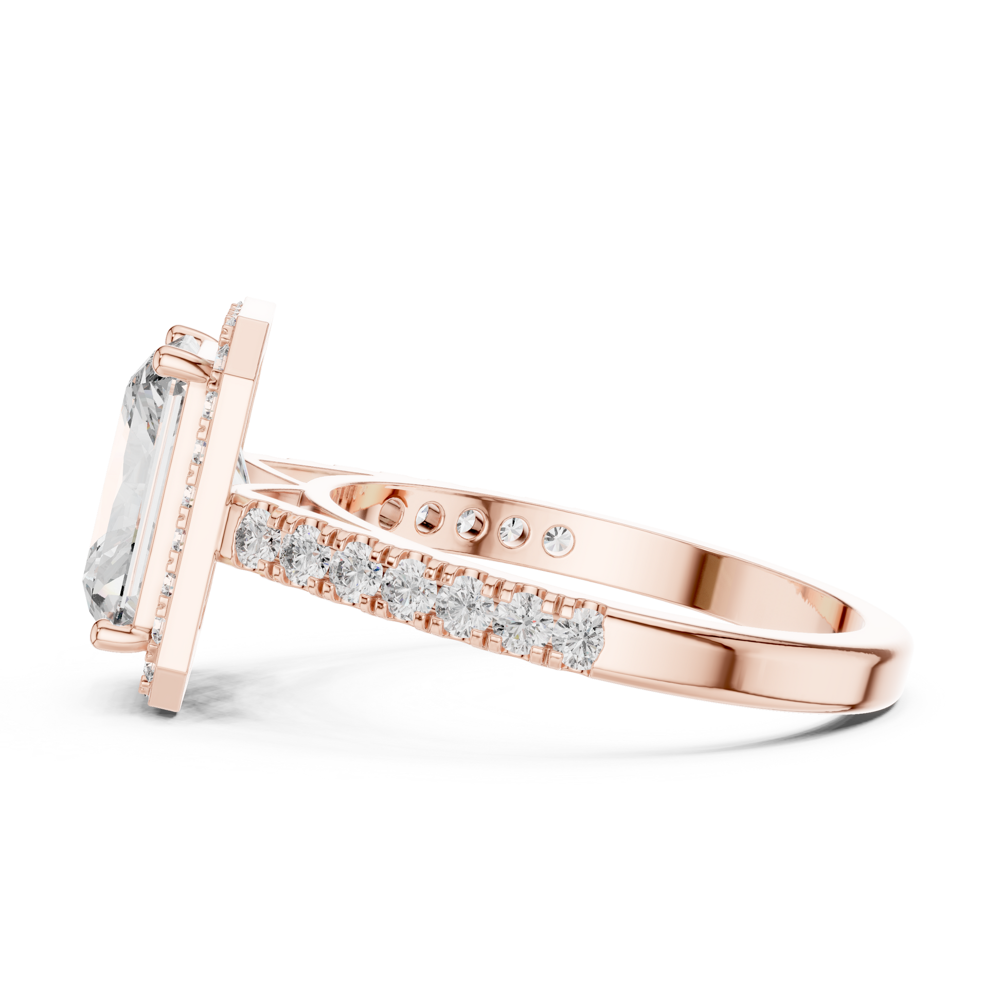 Mixed Shape Lab Grown Diamond Halo Ring