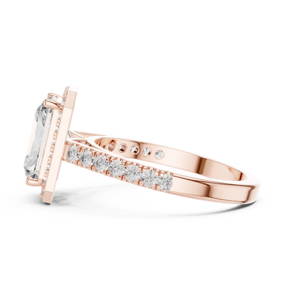 Mixed Shape Lab Grown Diamond Halo Ring