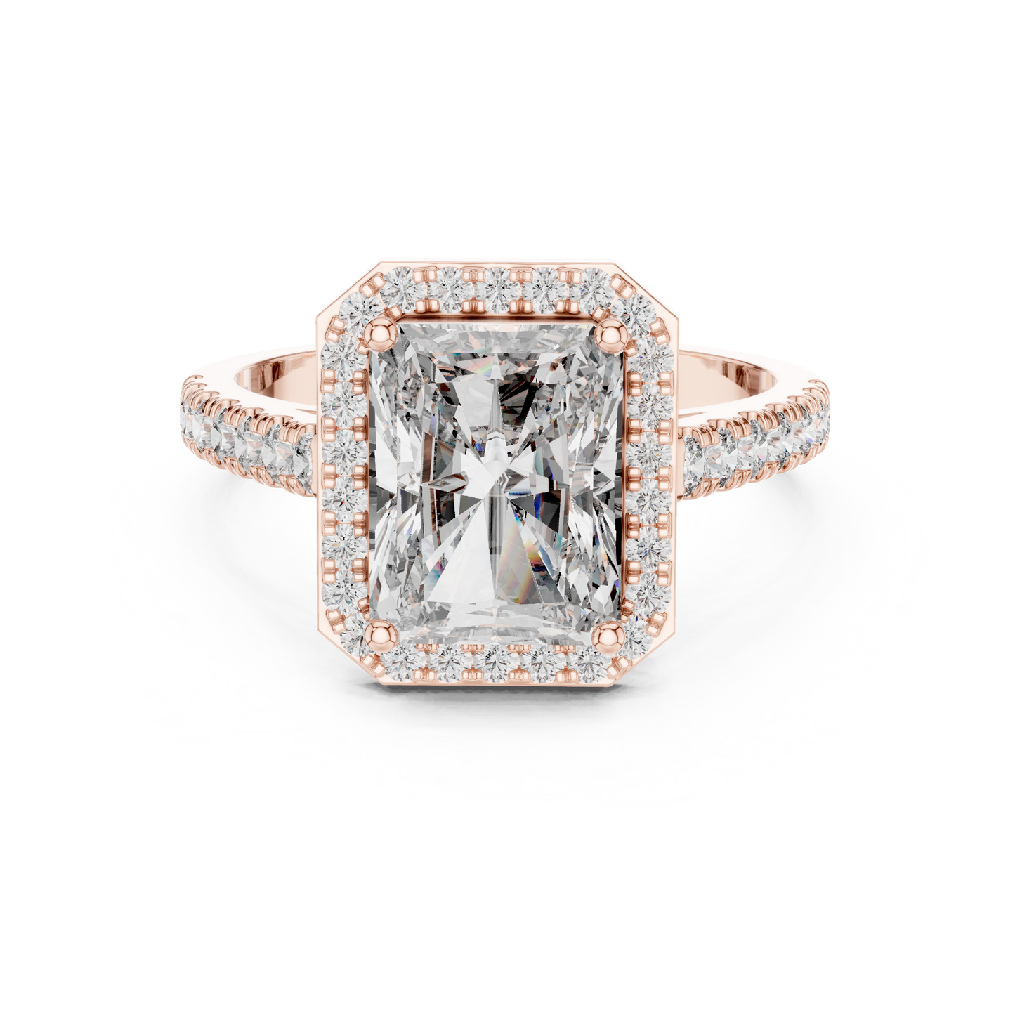 Mixed Shape Lab Grown Diamond Halo Ring