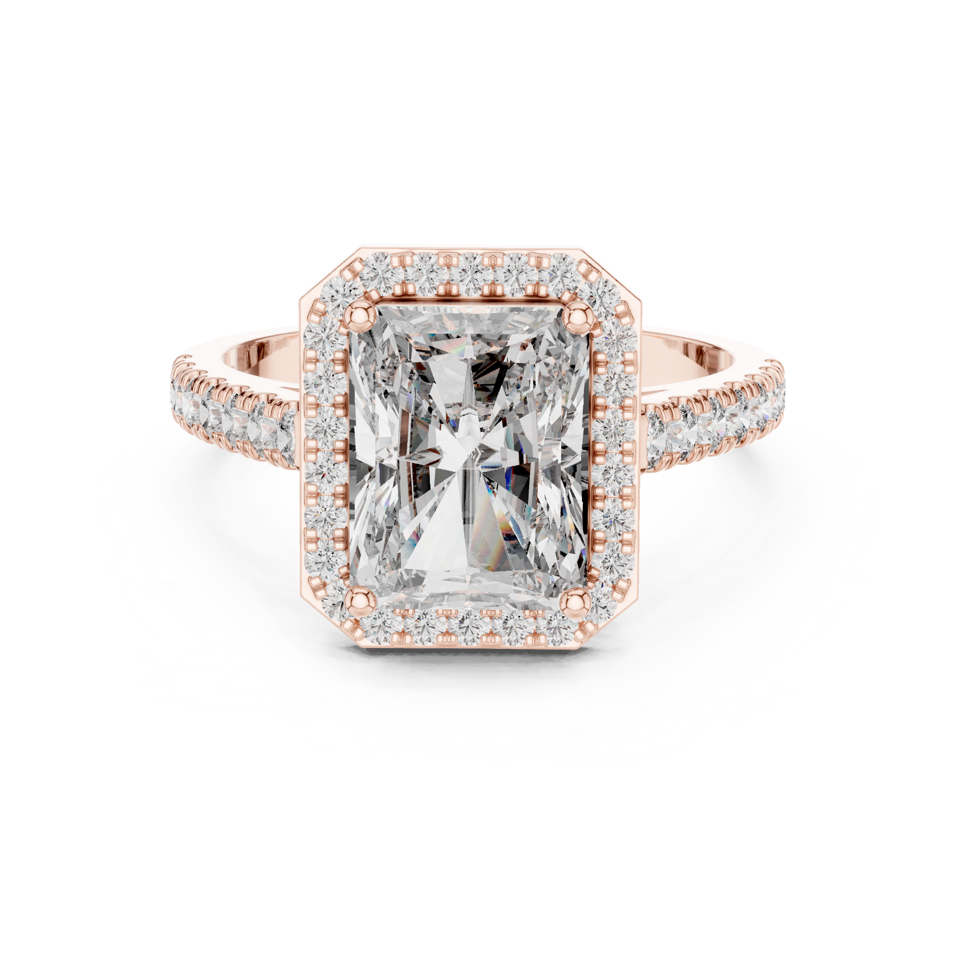 Mixed Shape Lab Grown Diamond Halo Ring