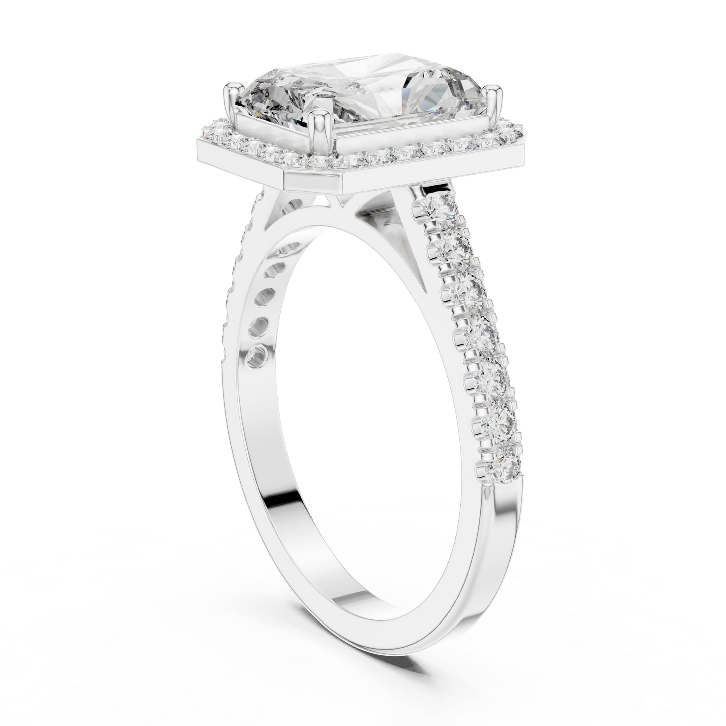 Mixed Shape Lab Grown Diamond Halo Ring