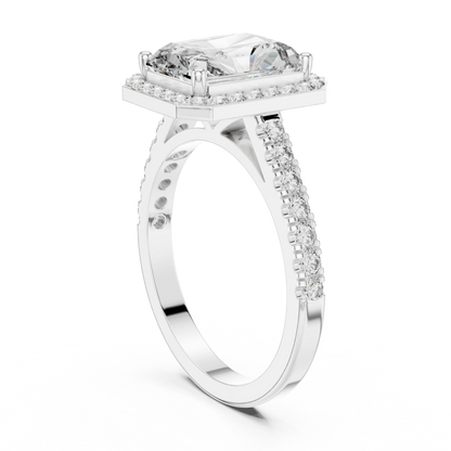 Mixed Shape Lab Grown Diamond Halo Ring