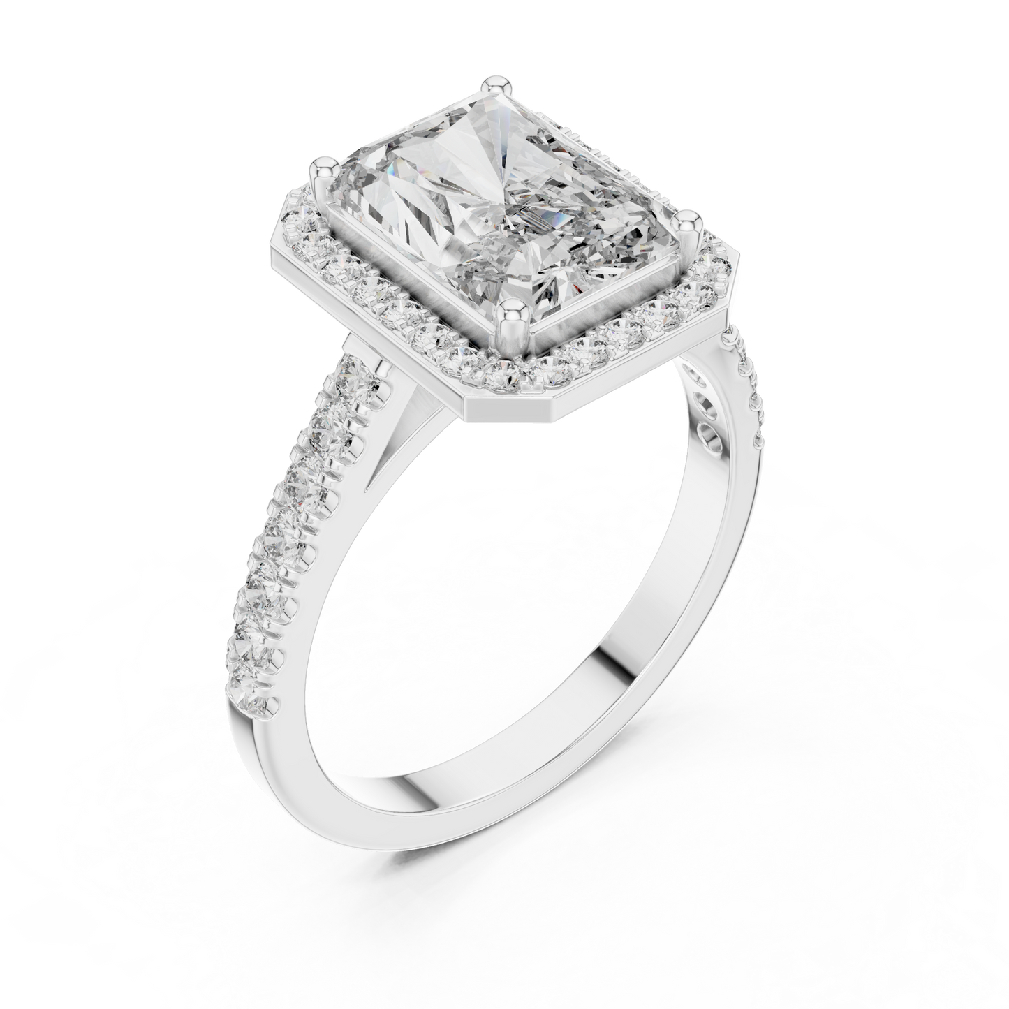 Mixed Shape Lab Grown Diamond Halo Ring