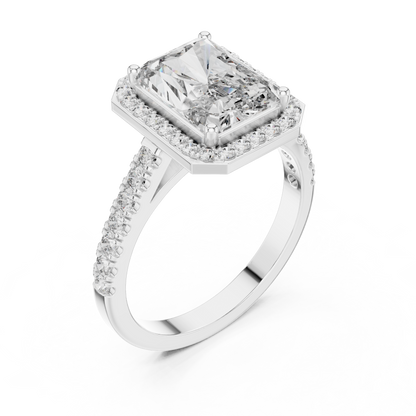 Mixed Shape Lab Grown Diamond Halo Ring