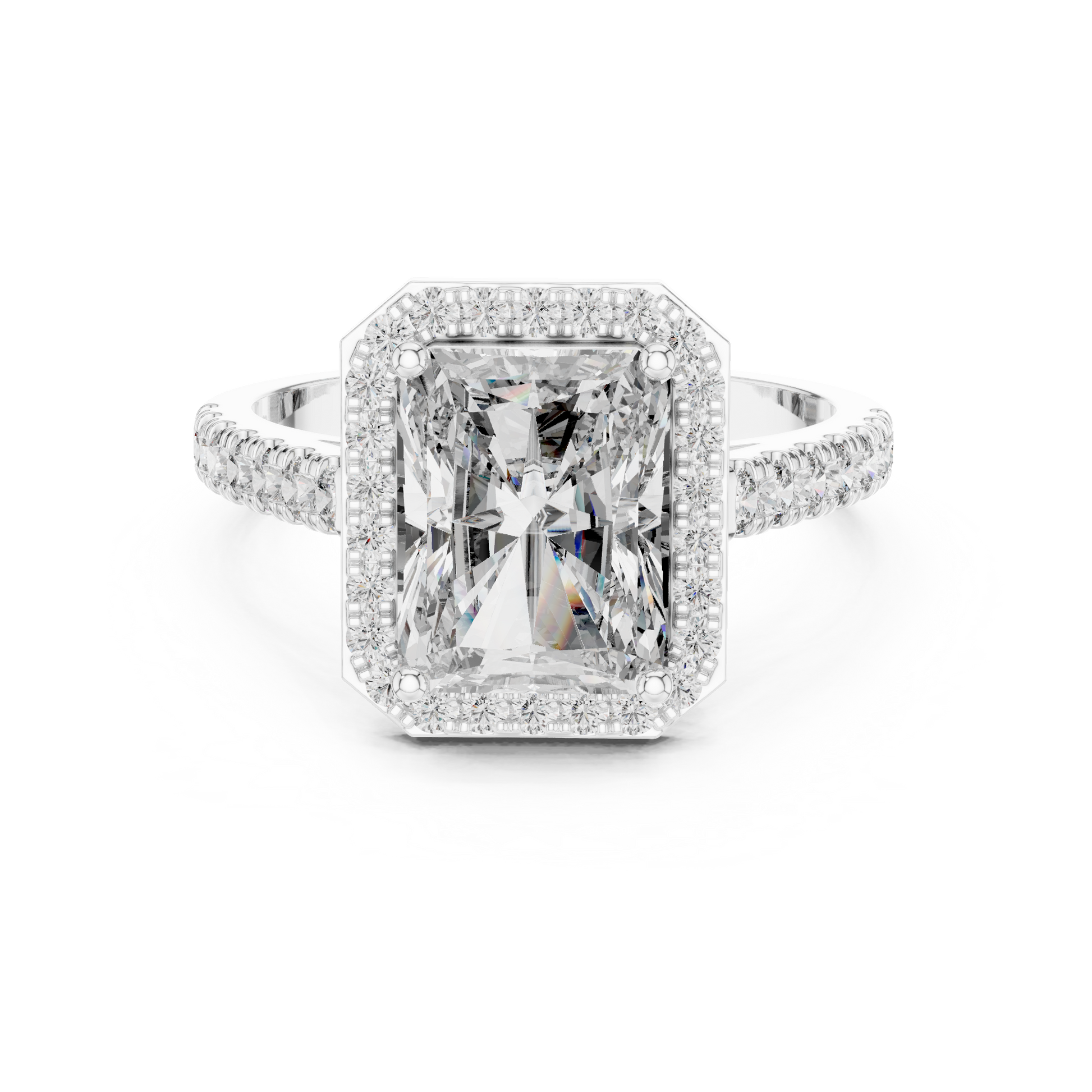 Mixed Shape Lab Grown Diamond Halo Ring