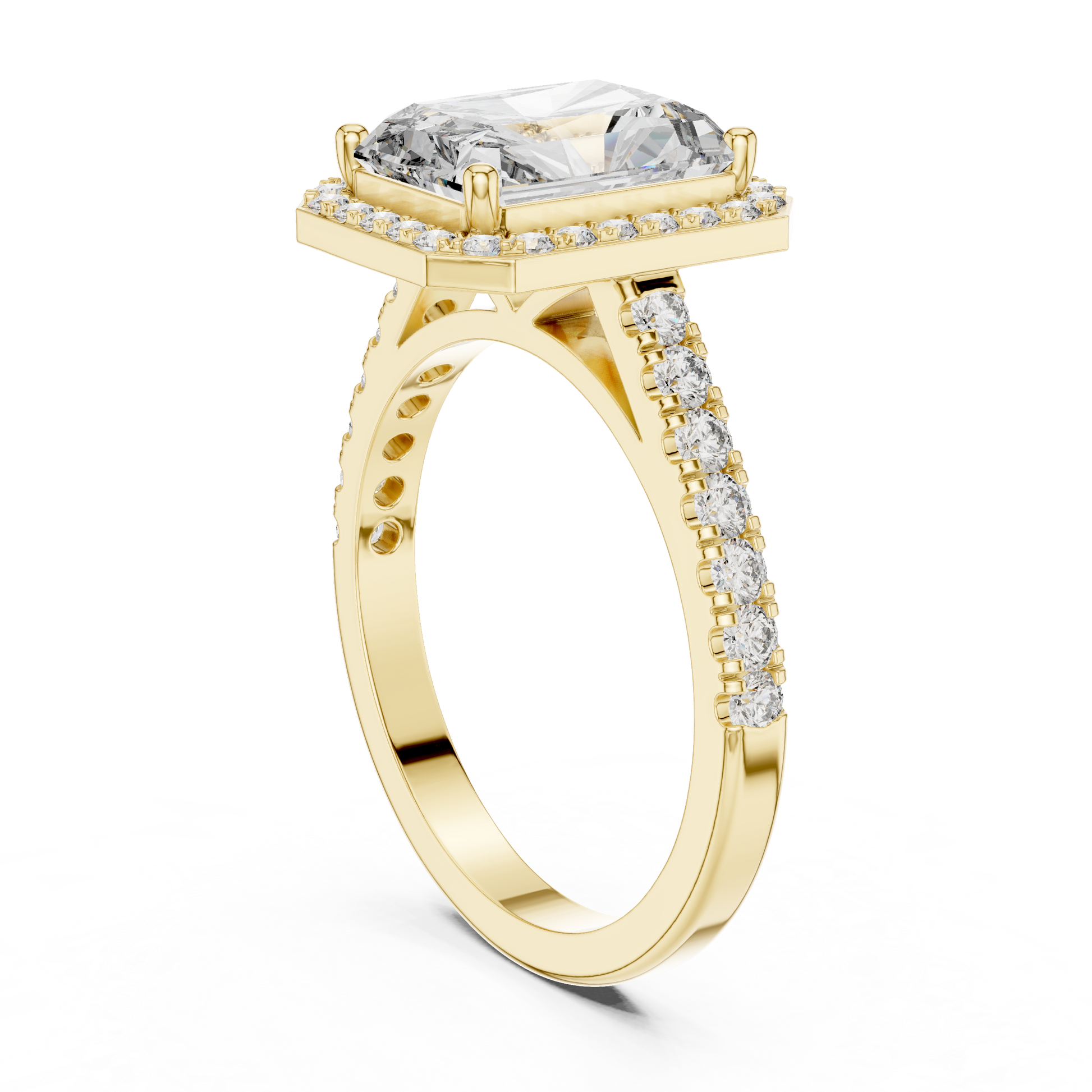 Mixed Shape Lab Grown Diamond Halo Ring