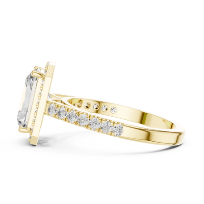 Mixed Shape Lab Grown Diamond Halo Ring